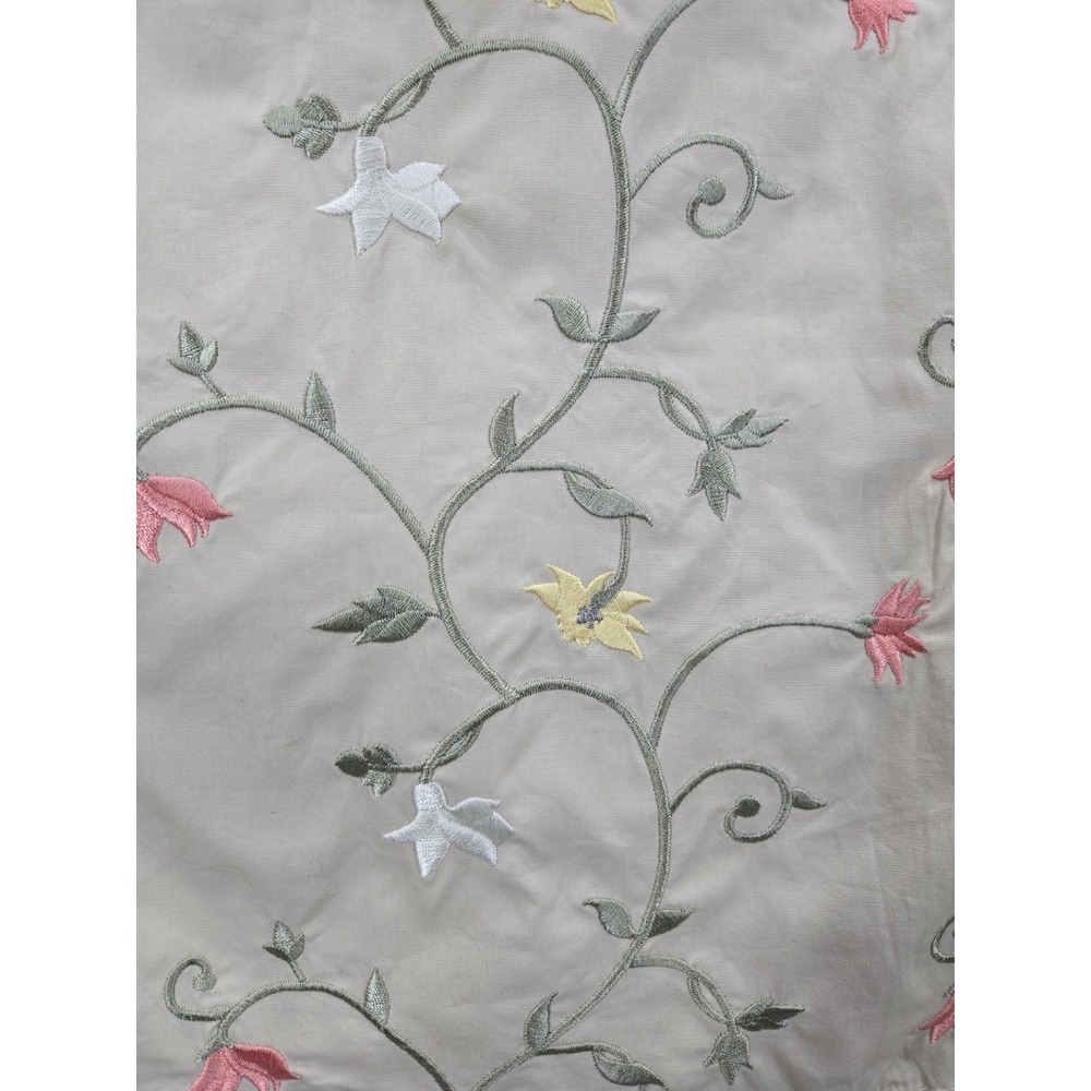 ORVIS Women 100%Cotton A-line Floral Embroidered Button Skirt Cottagecore 18 - Picture 2 of 8